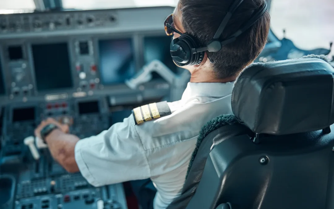 pilot in aircraft